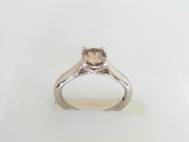 Fancy Cognac Colored Diamond Solitaire