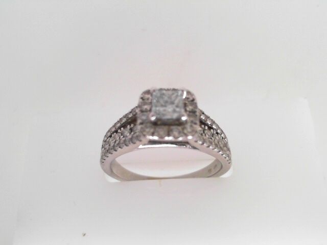 Fire and Ice Halo Diamond Ring