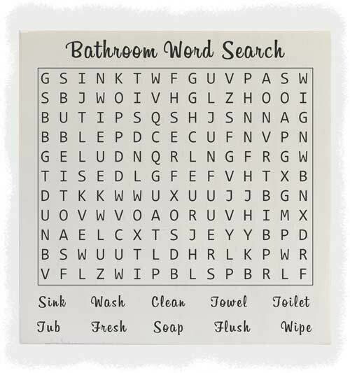 Bathroom Word Search