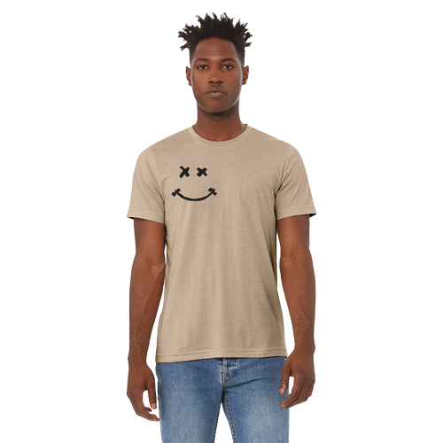 Tan T-Black Smiley