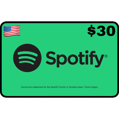 Spotify Premium Gift Card US $30