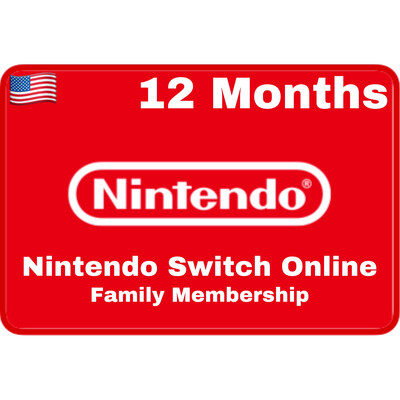 Nintendo Switch Online 12 Months USA Family Membership