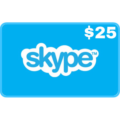 Skype Credit Gift Card $25