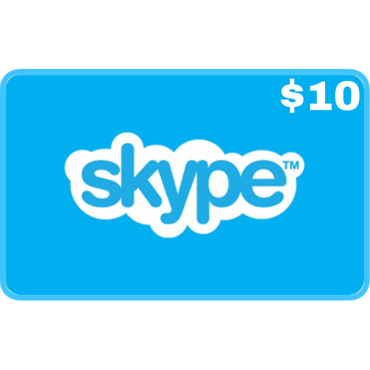 Skype Credit Gift Card $10 