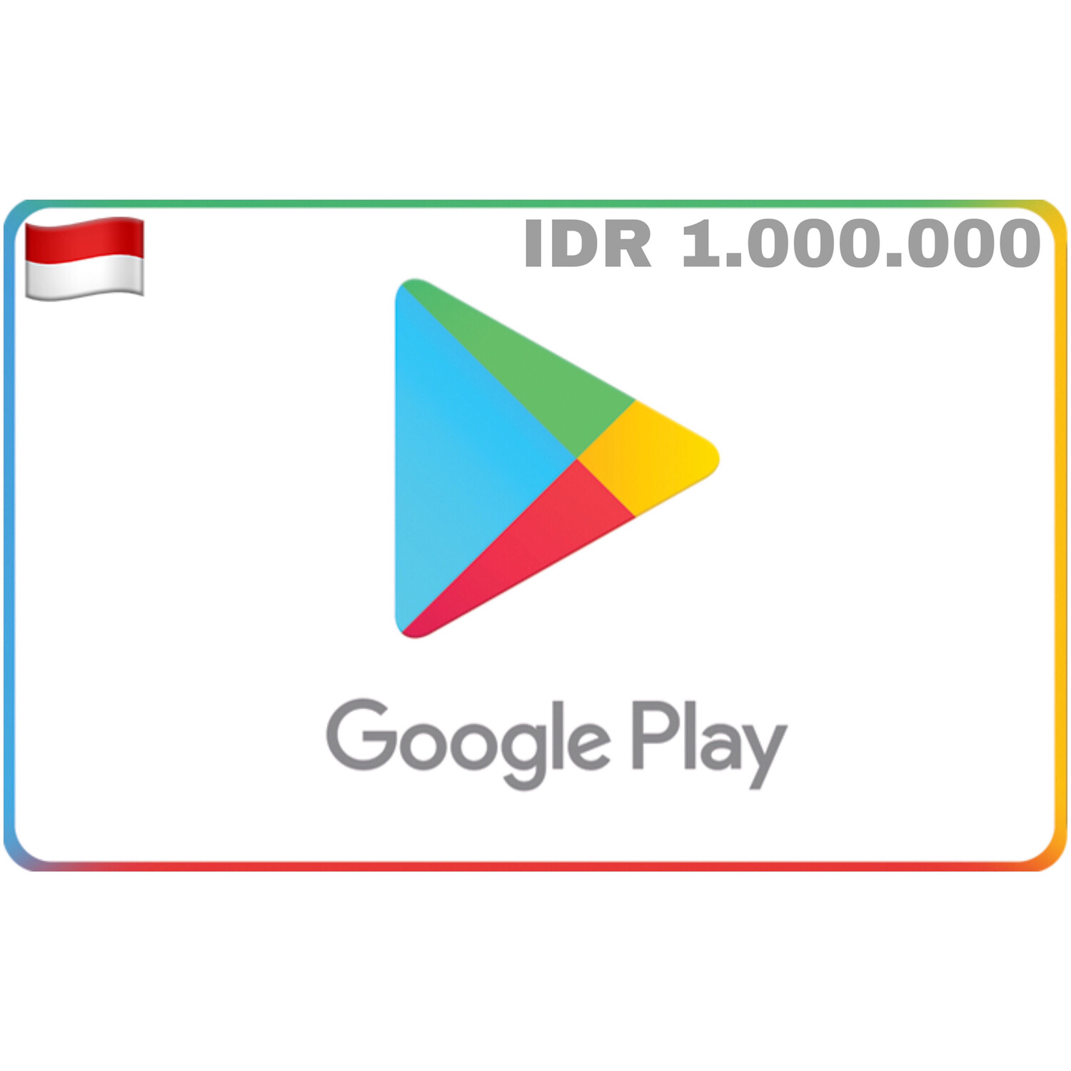 Google Play Gift Card Indonesia IDR 1.000.000