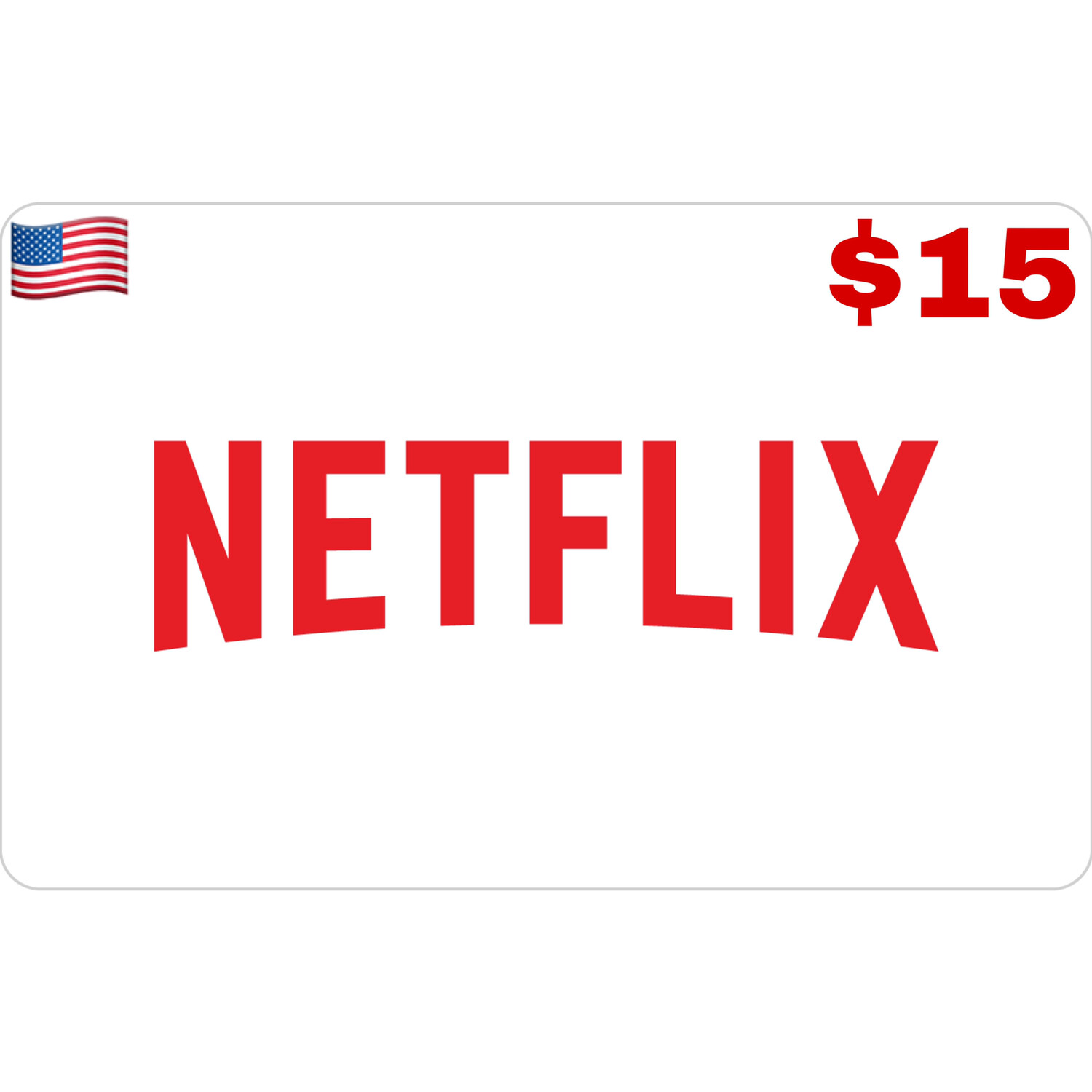 Netflix Gift Card US USD $15