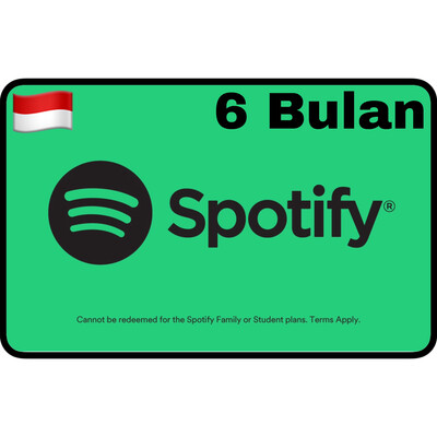 Spotify Premium Gift Card Indonesia 6 Bulan