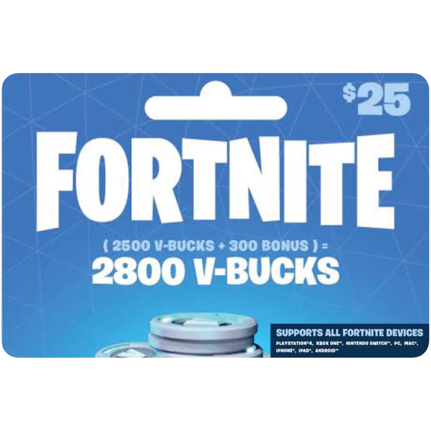 Fortnite 2800 V-Bucks $25 Gift Card