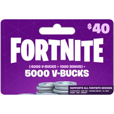 Fortnite 5000 V-Bucks Gift Card Global