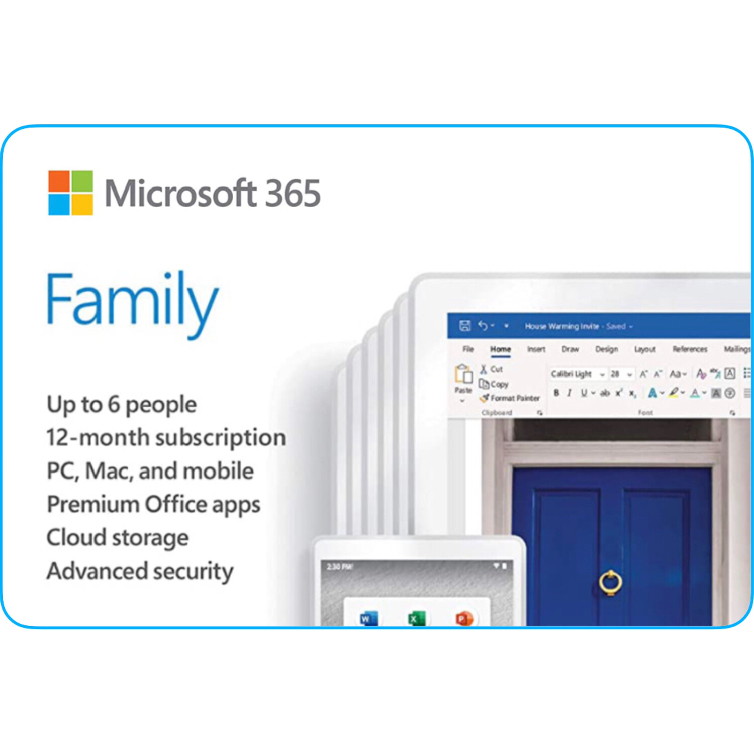 Microsoft 365 Family Product Key 1 Year Subscription Big Sale