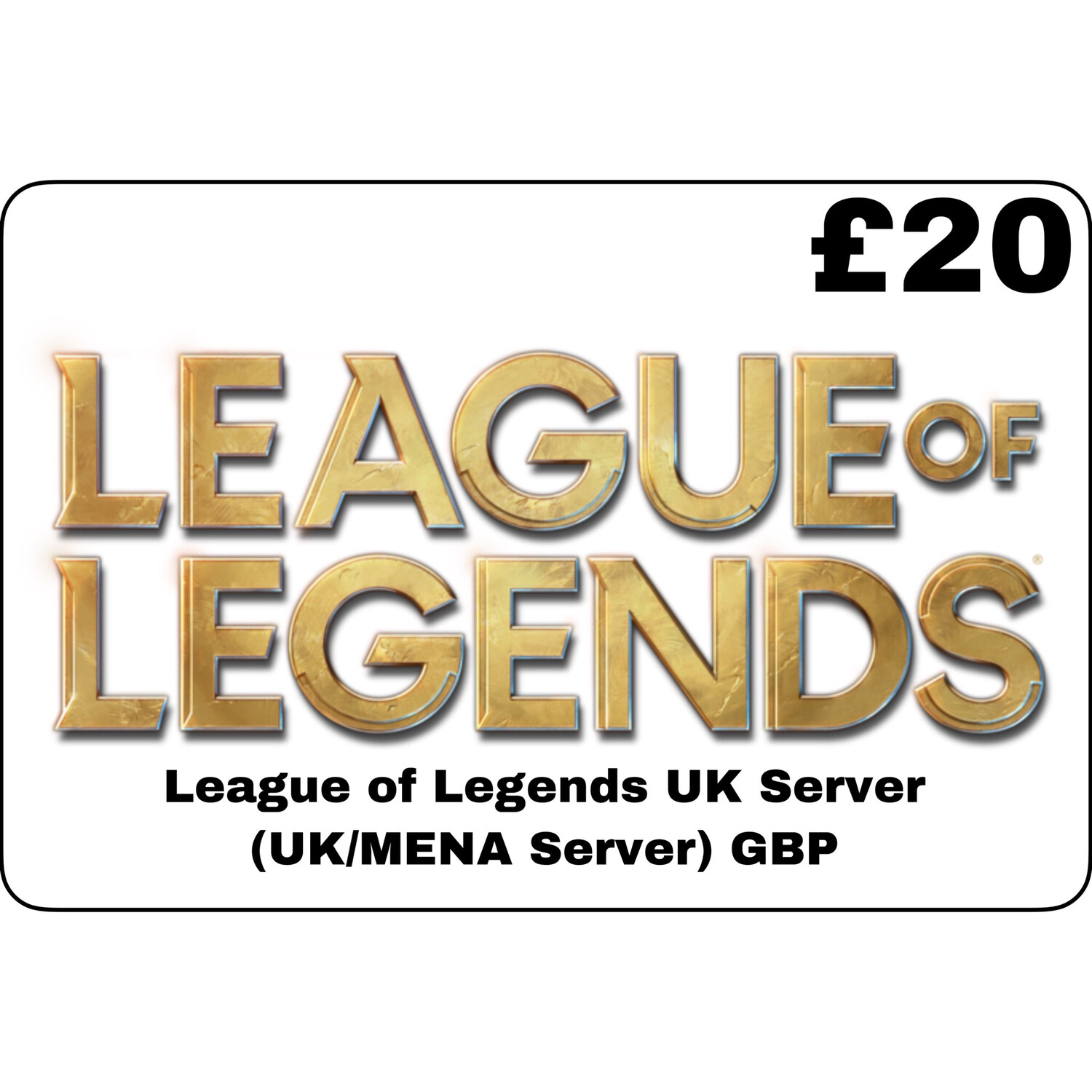 League of Legends GBP £20 UK MENA Server 3250 Riot Points