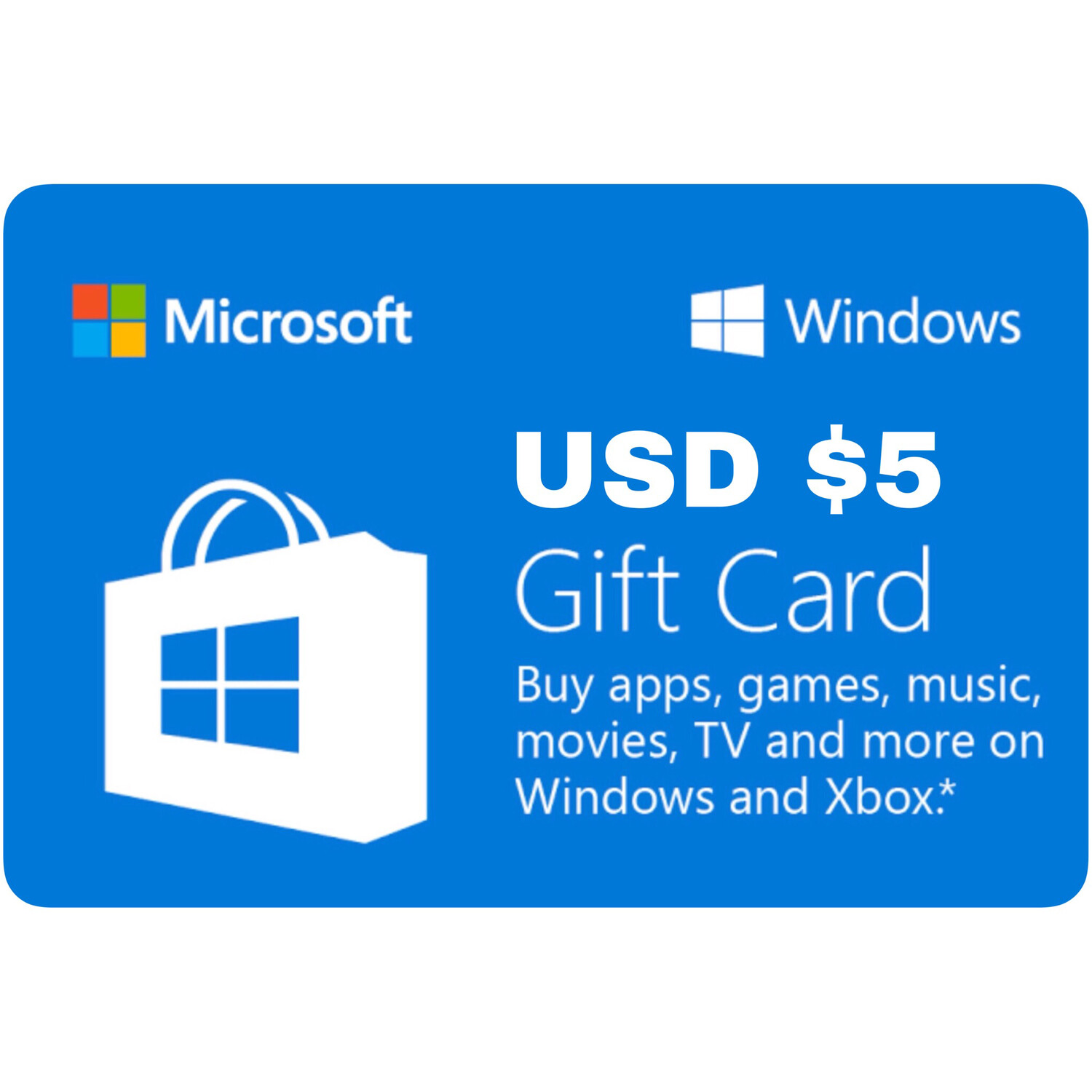 Microsoft Windows Gift Card US USD $5