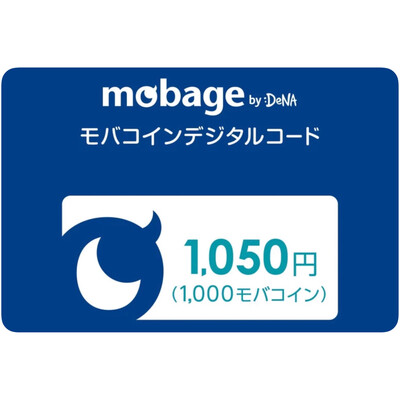 Mobage ¥1050 Moba Coins Japan Card