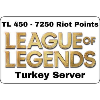 League of Legends TL 450 Turkey Server 7250 Riot Points