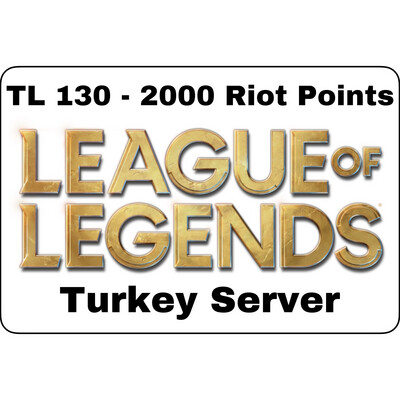 League of Legends TL 130 Turkey Server 2000 Riot Points