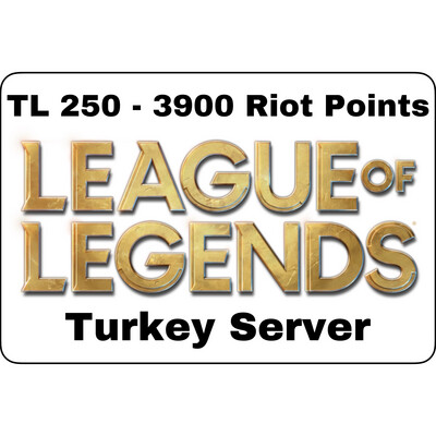 League of Legends TL 250 Turkey Server 3900 Riot Points