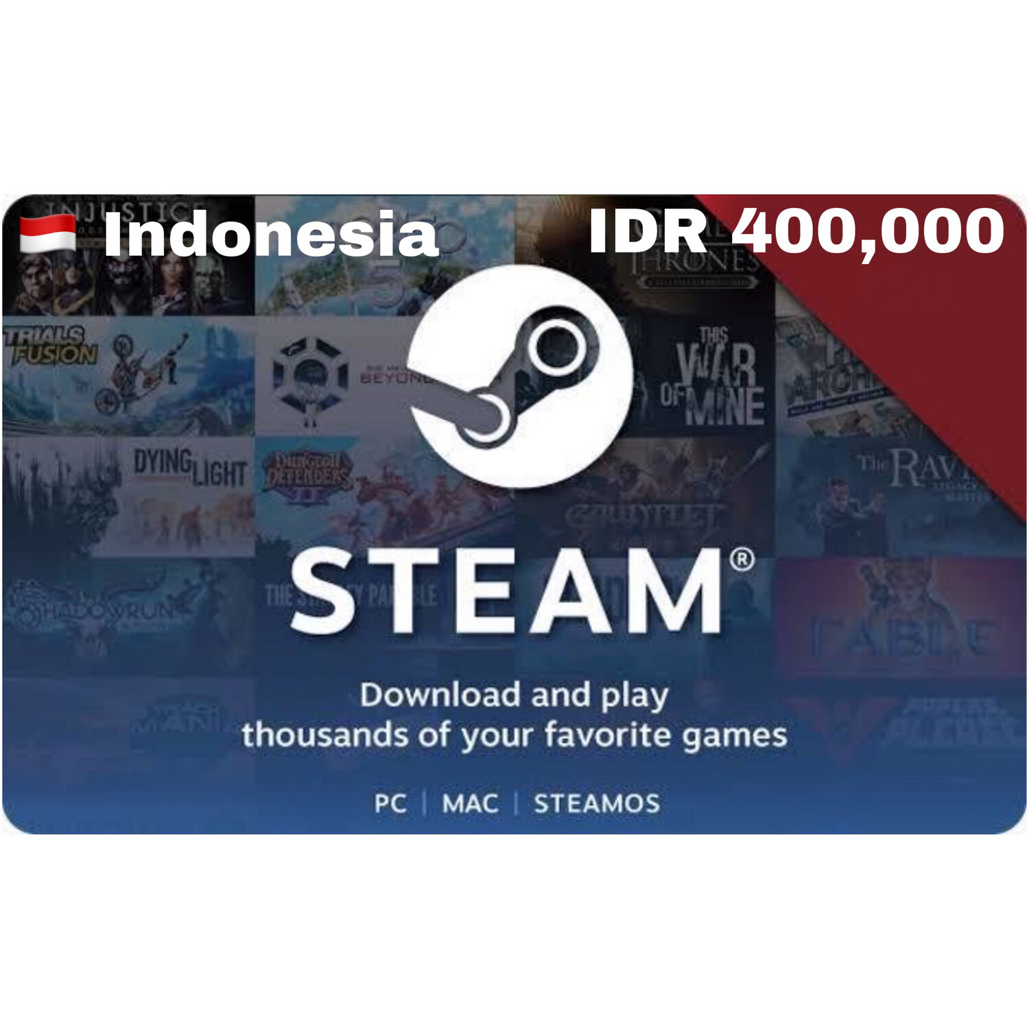 Steam Wallet Code IDR 400000 Indonesia