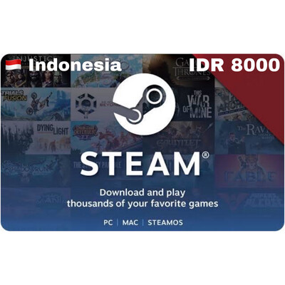 Steam Wallet Code IDR 8000 Indonesia