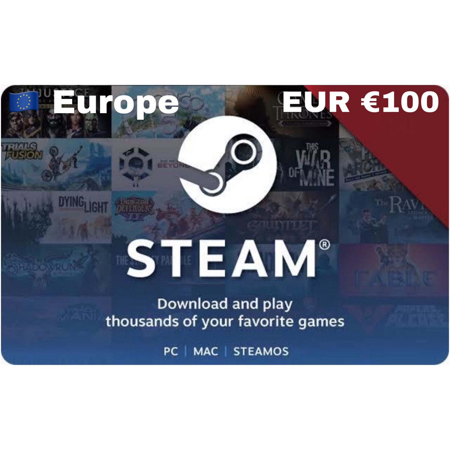 Steam Wallet Code Europe €100