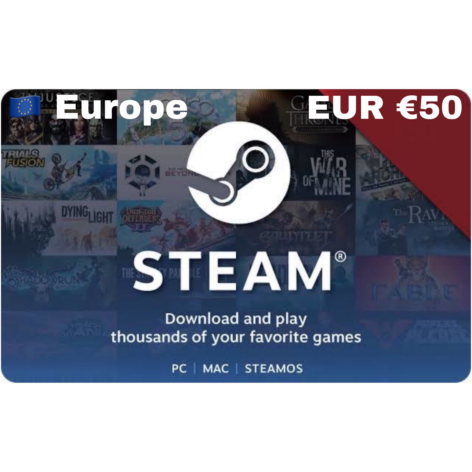 Steam Wallet Code Europe €50