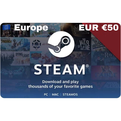 Steam Wallet Code Europe €50