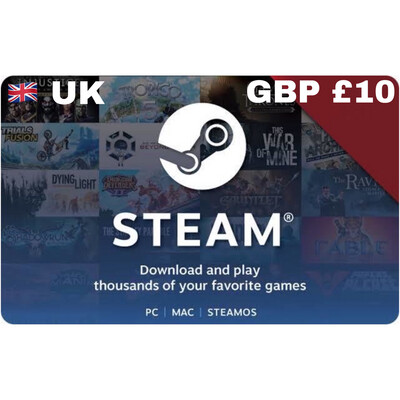Steam Wallet Code UK GBP £10