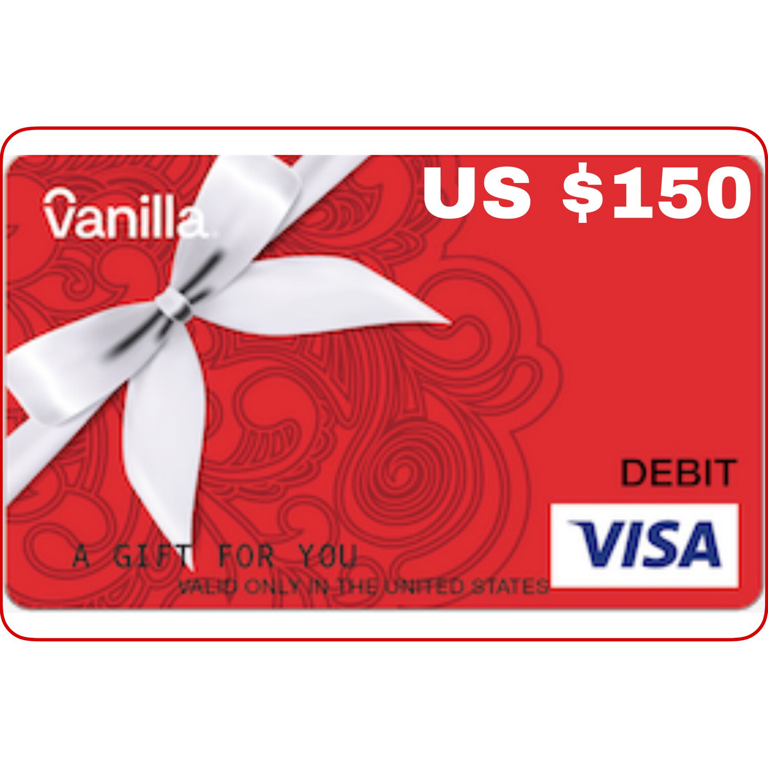 Vanilla VISA eGift Card US USD $150