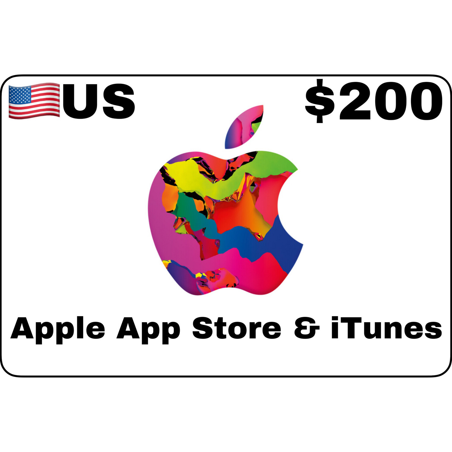 Apple iTunes Gift Card US $200 USD
