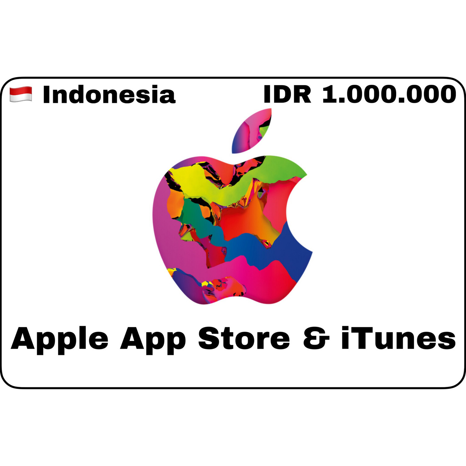 Apple iTunes Gift Card Indonesia IDR 1.000.000