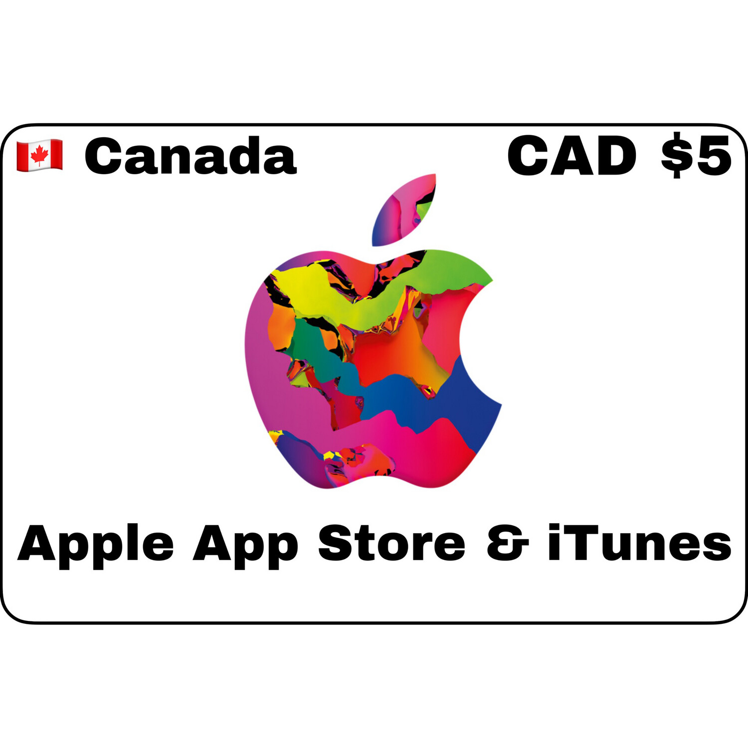 Apple iTunes Gift Card Canada CAD $5