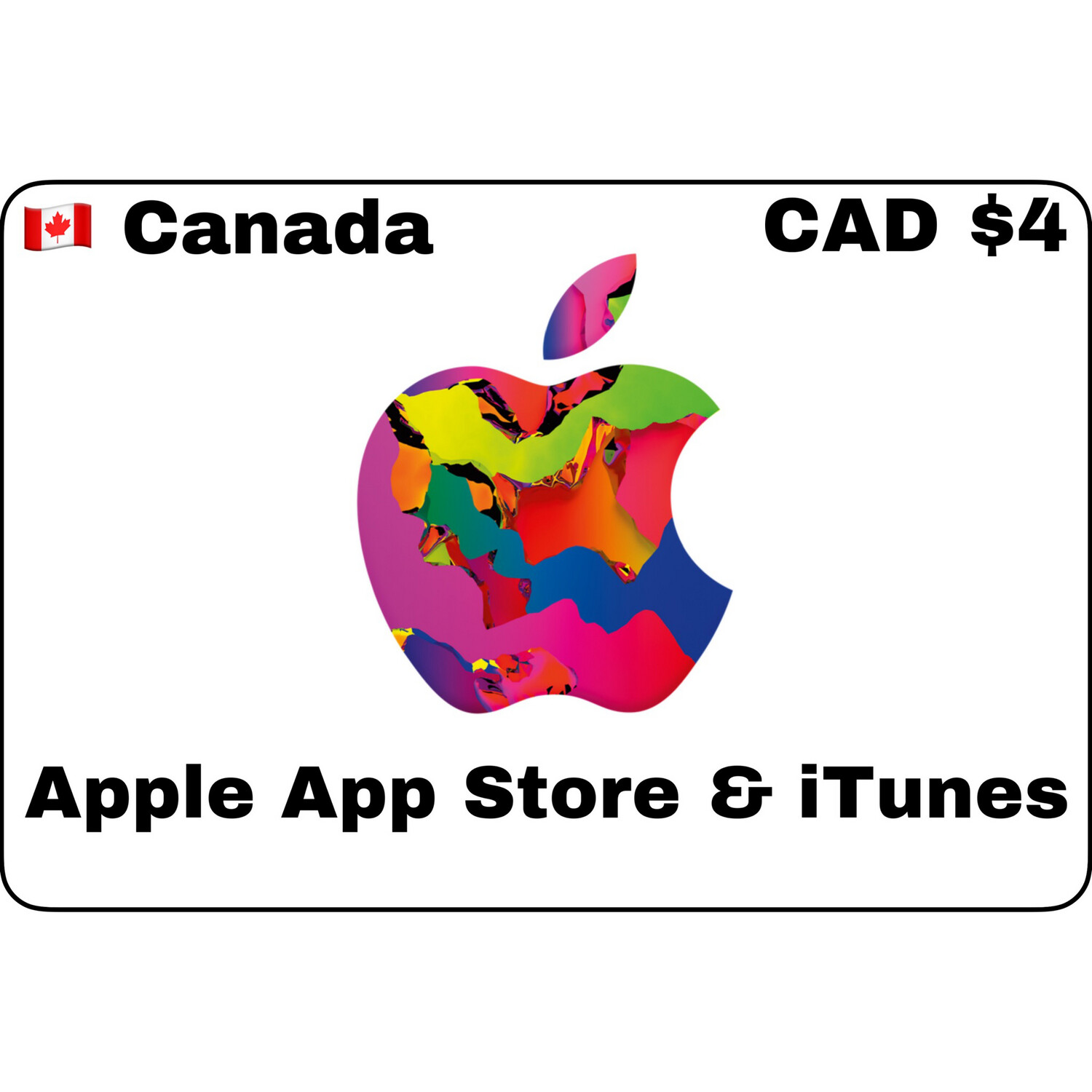 Apple iTunes Gift Card Canada CAD $4