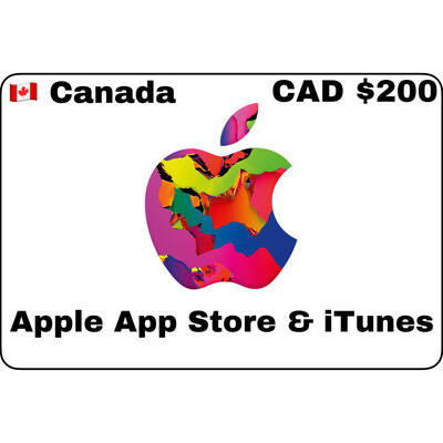 Apple iTunes Gift Card Canada CAD $200