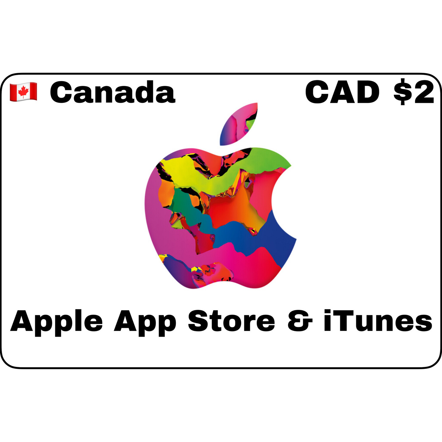 Apple iTunes Gift Card Canada CAD $2