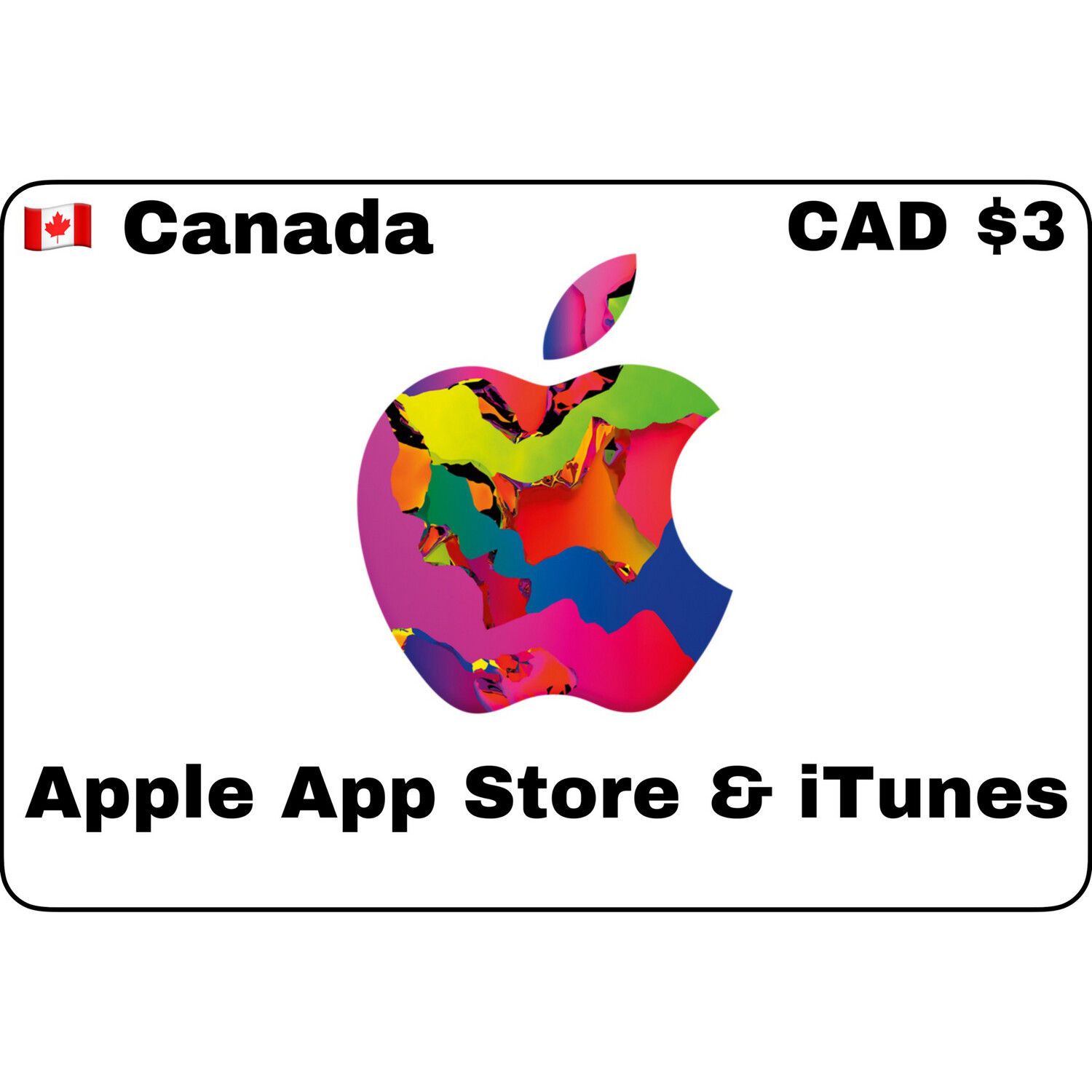 Apple iTunes Gift Card Canada CAD $3