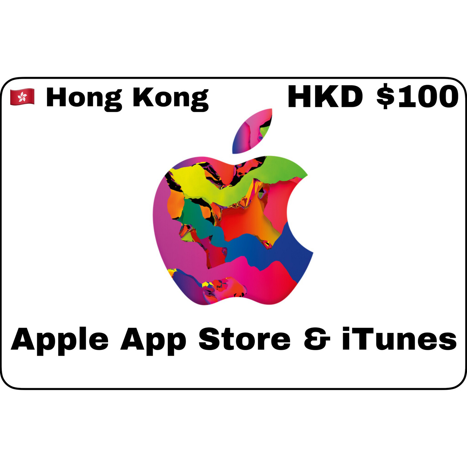 Apple iTunes Gift Card Hong Kong HKD $100