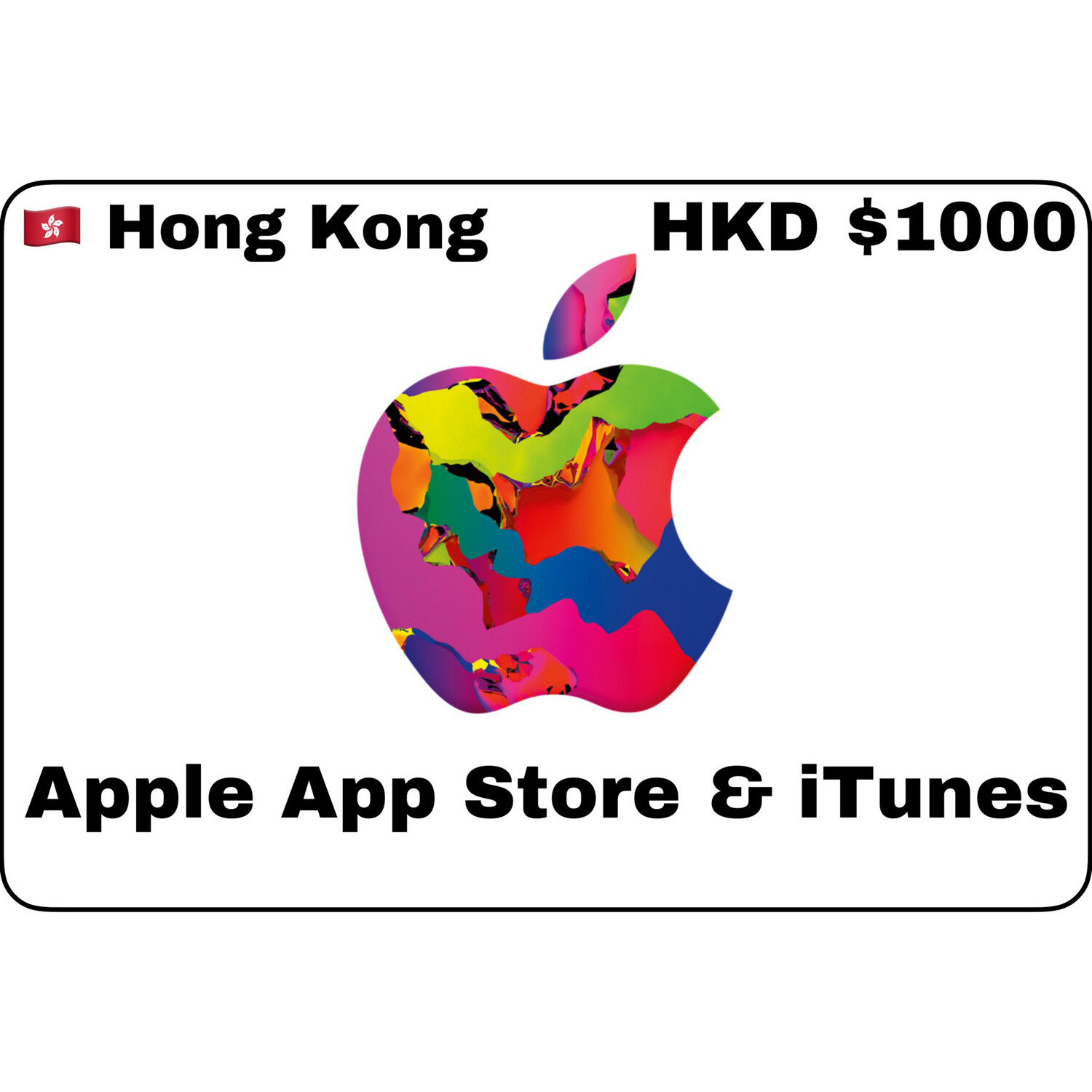 Apple iTunes Gift Card Hong Kong HKD $1000