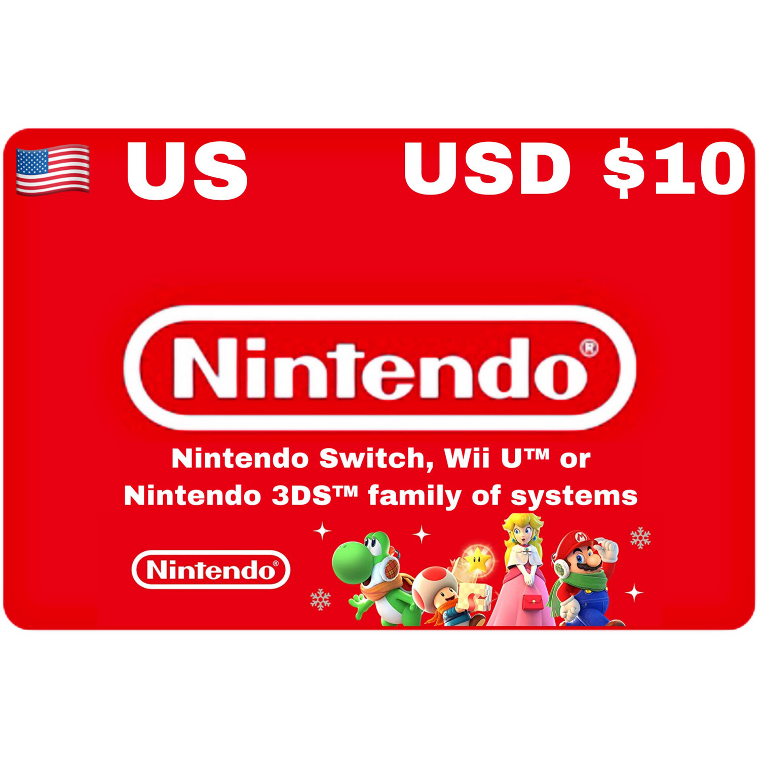 Nintendo eShop US USD $10 Gift Card