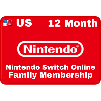 Nintendo Switch Online 12 Months US Family Membership