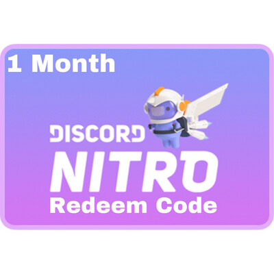 Discord Nitro 1 Month Redeem Code