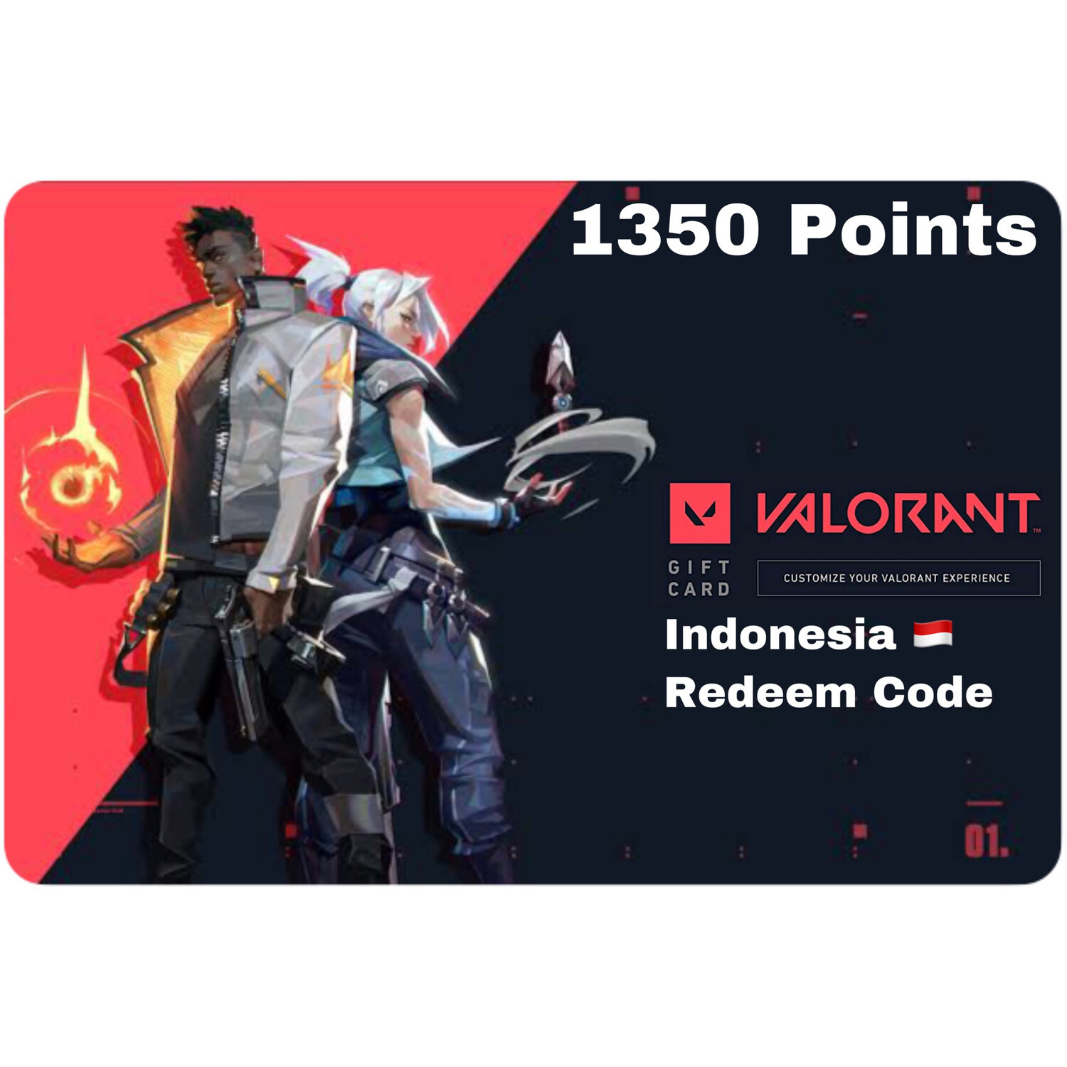 1350 Valorant Points Indonesia IDR 149.000 Riot Cash