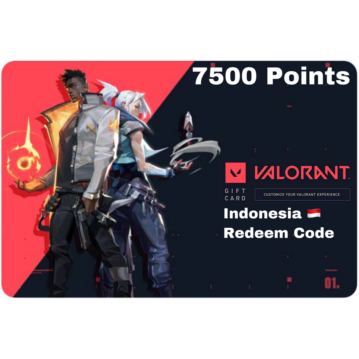 7500 Valorant Points IDR Indonesia Redeem Code