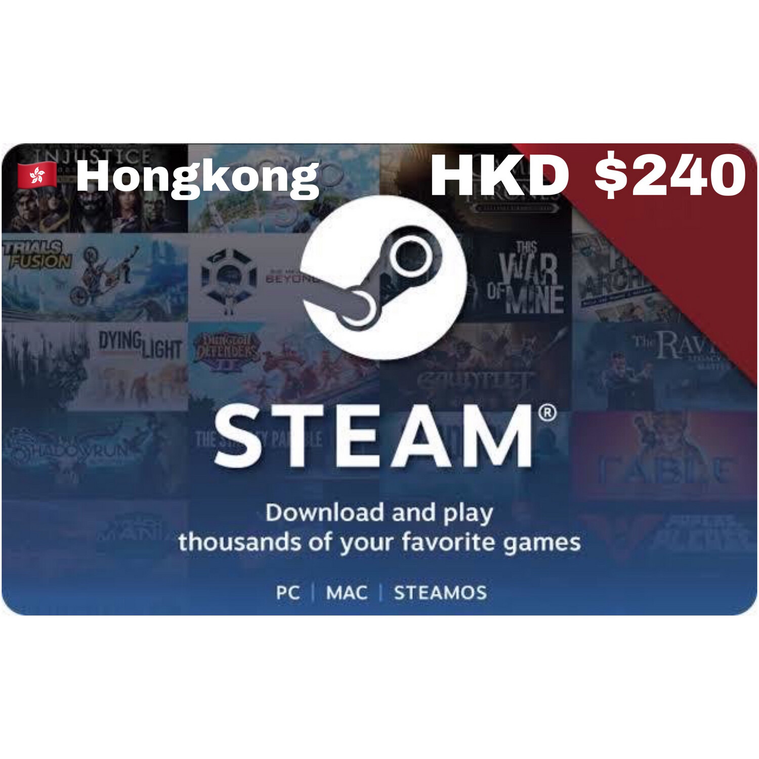 Steam Wallet Code Hongkong HKD $240