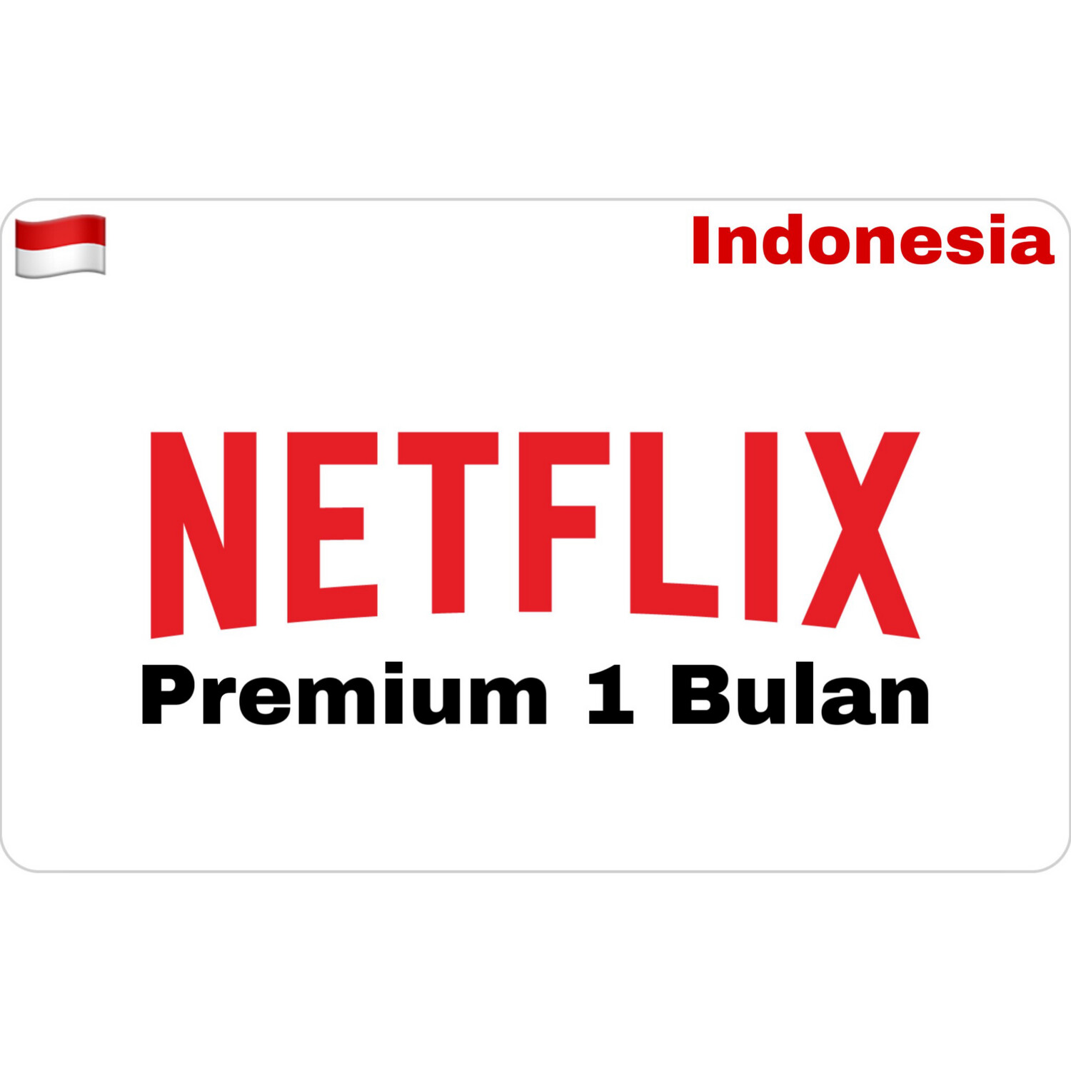 Netflix Premium Gift Card Indonesia 1 Bulan