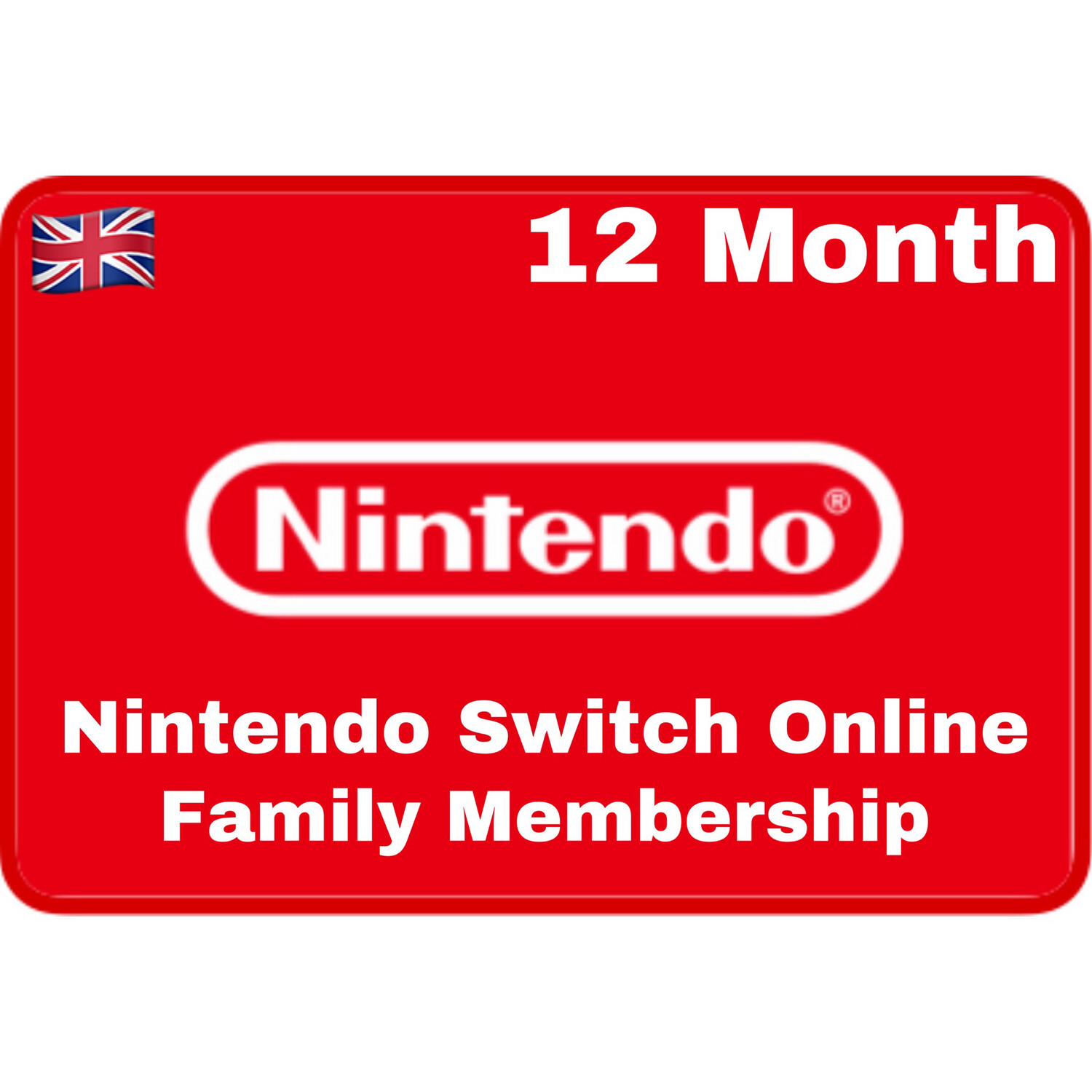 Nintendo Switch Online 12 Months UK Family Membership