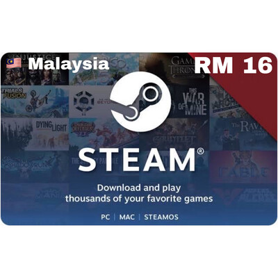 Steam Wallet Code Malaysia RM 16