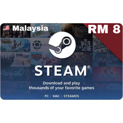 Steam Wallet Code Malaysia RM 8