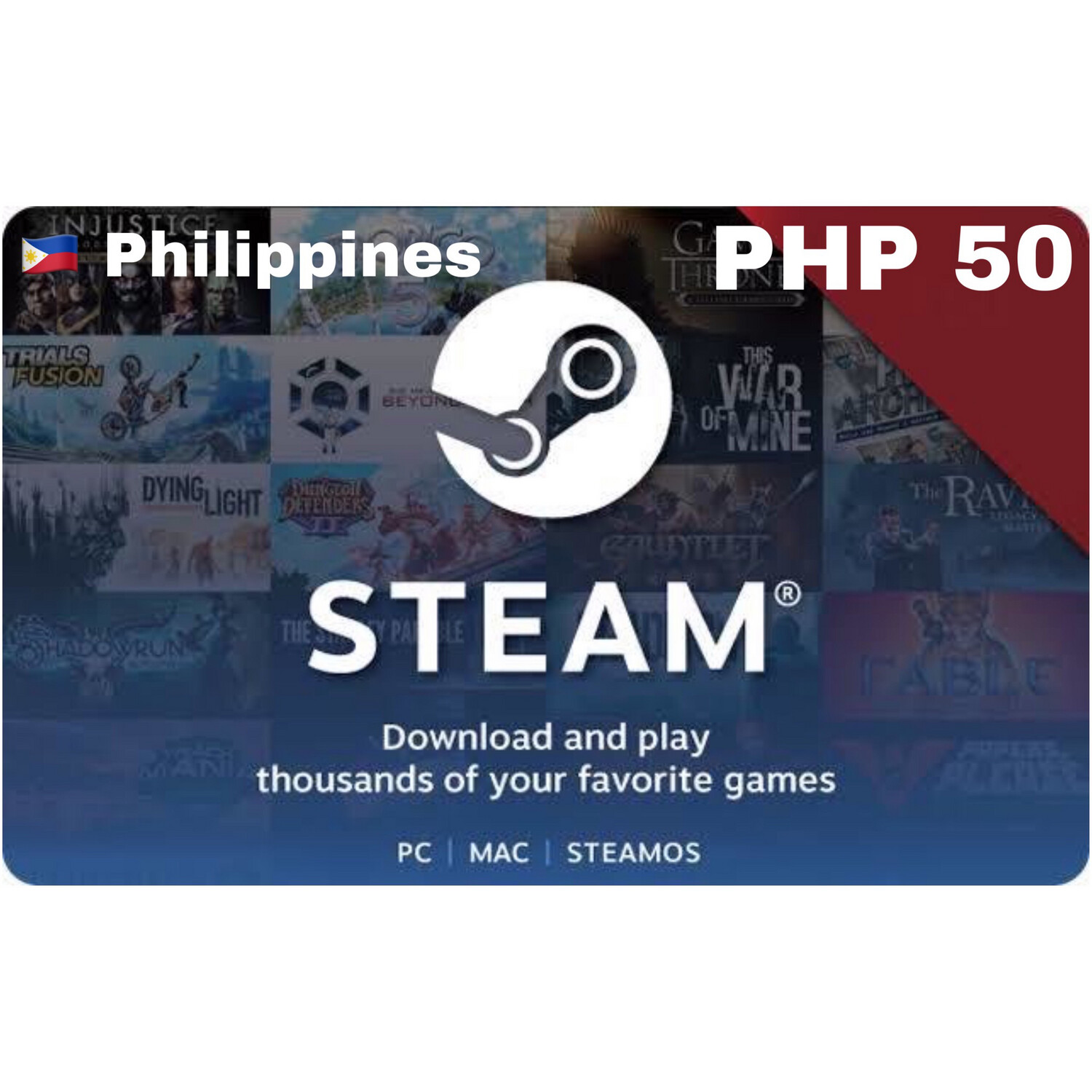 Steam Wallet Code Philippines PHP 50