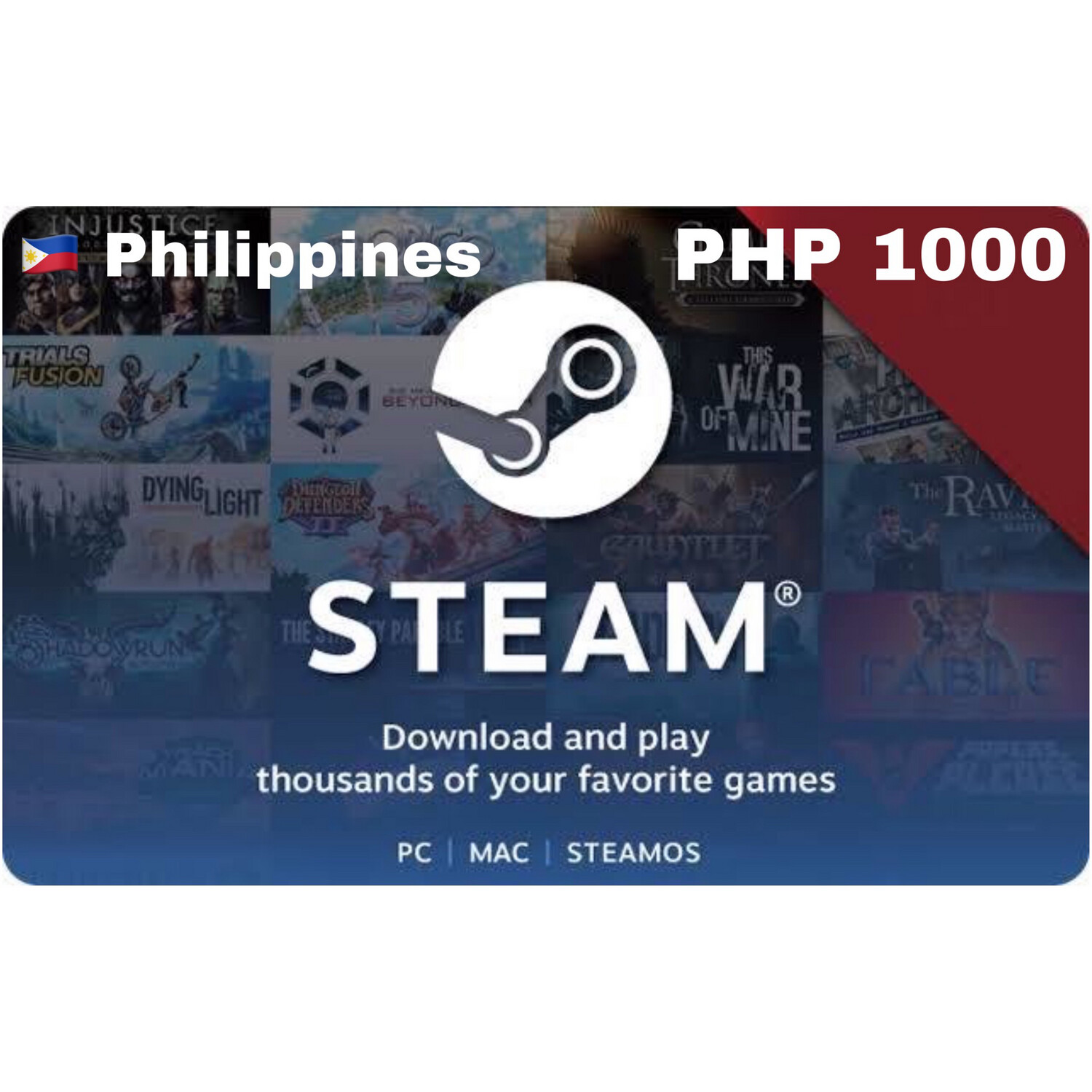 Steam Wallet Code Philippines PHP 1000