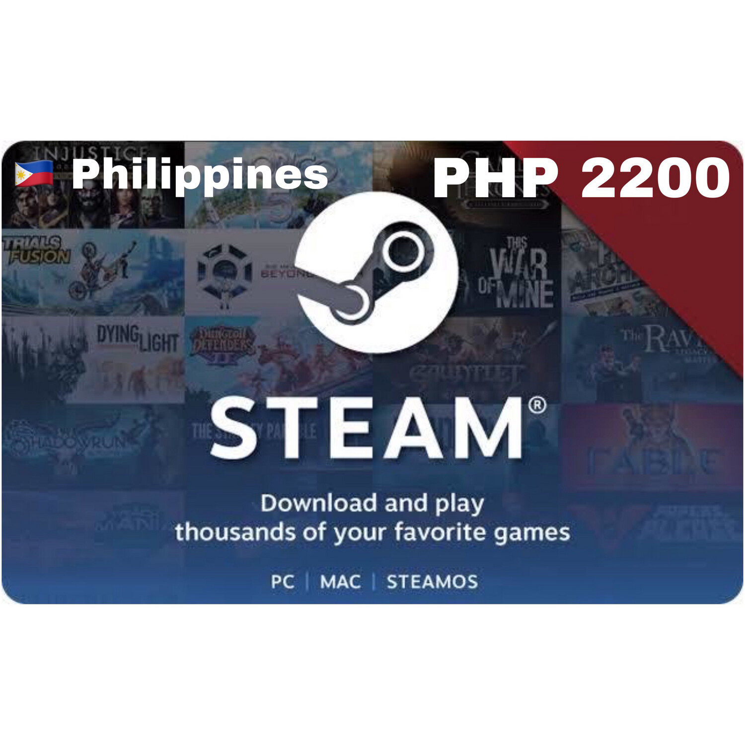 Steam Wallet Code Philippines PHP 2200