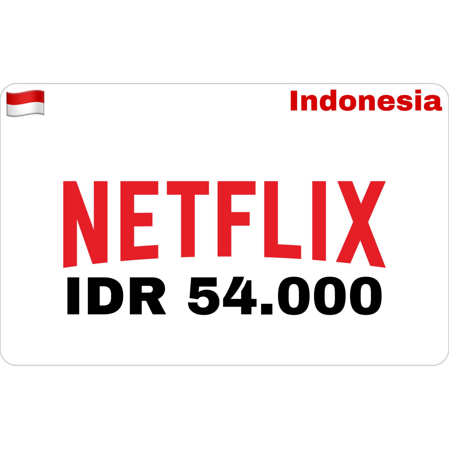 Netflix Gift Card Indonesia IDR 54000